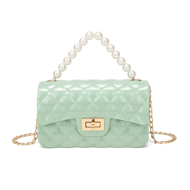 Hot Sale  Portable Pearl Handbags Small Jelly Pueses Women Crossbody Bags