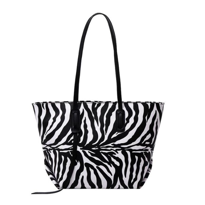 2021 Fashion Zebra Pattern Bags Ladies Handbag Women PU Leather Handbag For Travel