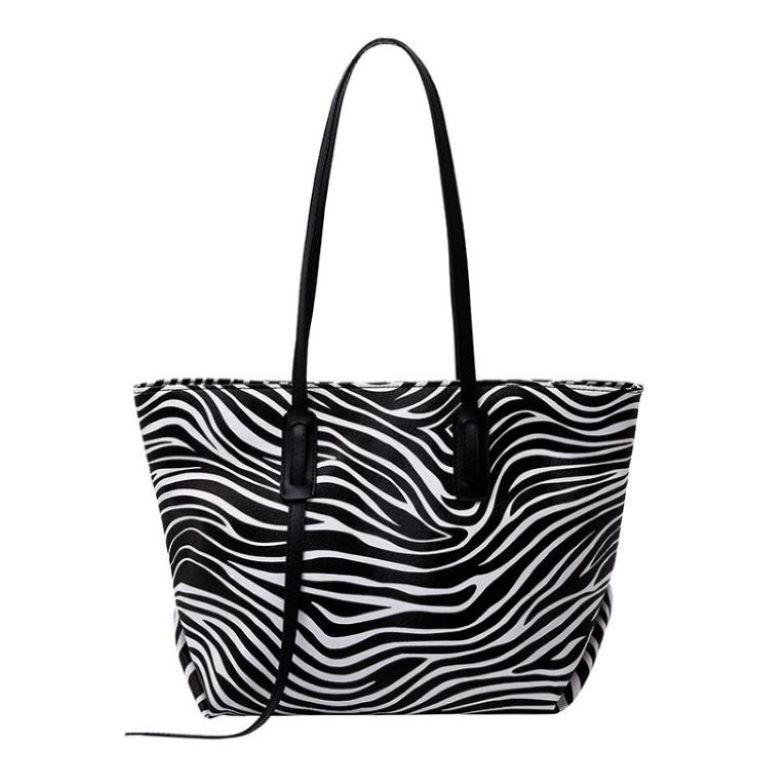 2021 Zebra Pattern Handbags Ladies Pu Leather Big Handbags Fashion Trendy Shoulder Bags