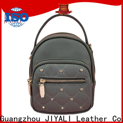 JIYALI custom logo leather backpack for women China for leisure