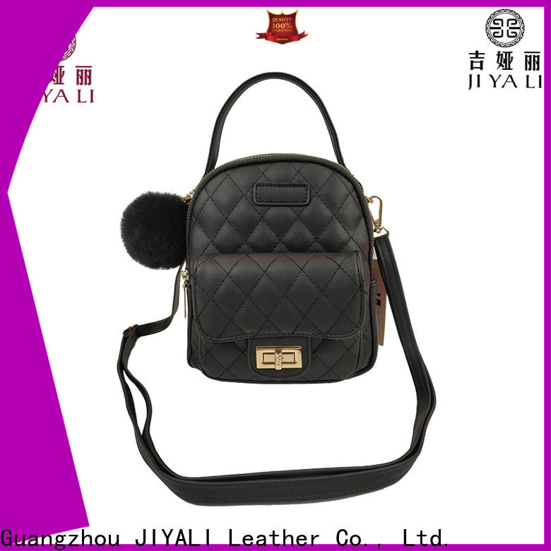 JIYALI custom logo ladies leather backpack supplier for leisure
