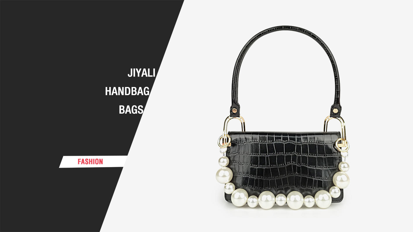 JIYALI crocodile pattern multi-color optional handbag with pearl chain decoration