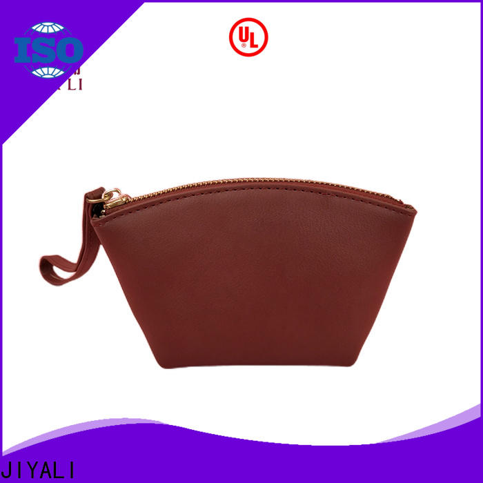 JIYALI quality neat sewing line leather coin purse factory price for industrial